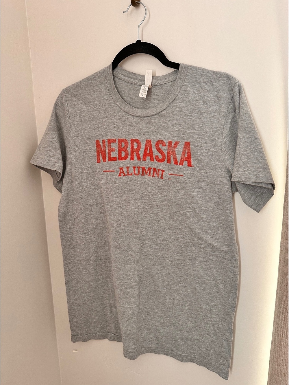 Bella+Canvas Medium Gray Nebraska Alumni T-Shirt